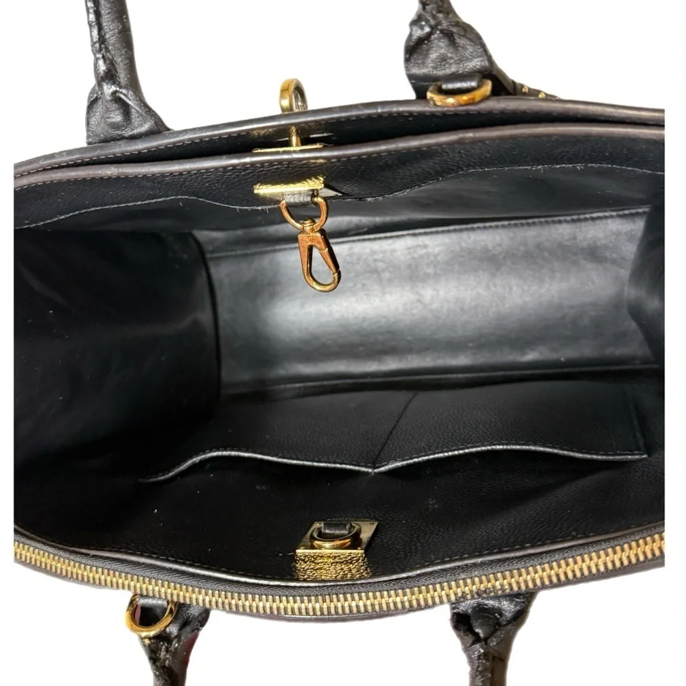 Authentic Louis Vuitton City Steamer MM Limited Edition Black Leather GoldChain
